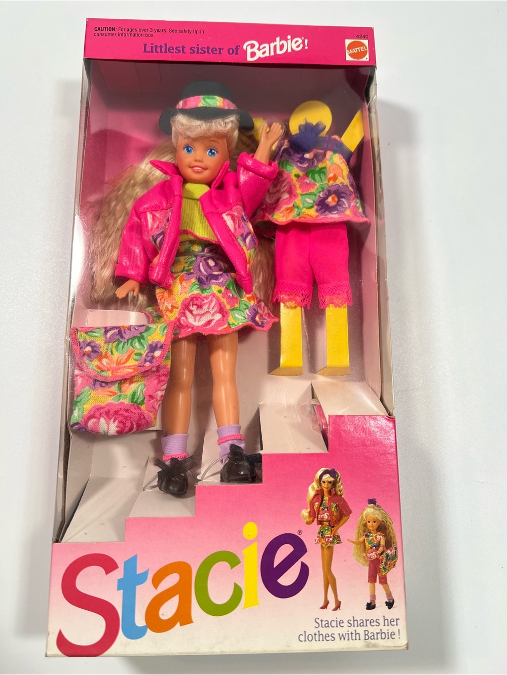 Mattel 1991 NIB Stacie Little Sister Of Barbie 8" Fashion Doll With Outfits 4240